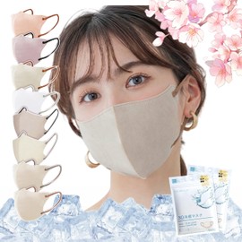 [ｌｉｂｅｒ] 2025春夏向け シシベラマスク バイカラー マスク 冷感 マスク 不織布 立体マスク 花粉対策 3dマスク 小顔マスク 20枚 40枚 80枚 使い捨て カラーマスク 普通 男性 女性 おしゃれ 耳が痛くならない (20, オールドレースxオークル)