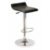 Modern Contemporary Black Faux Leather Bar Stool with Chrome Base