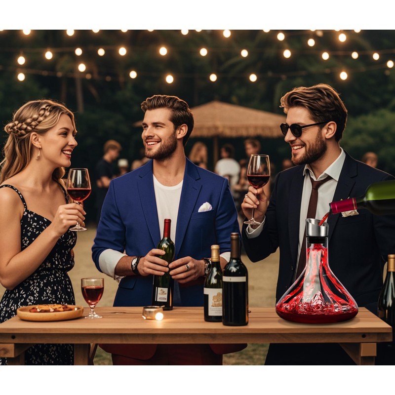 Wine Decanter, Decanter Crystal Clear Wine Decanter with Aerator