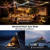 TOHETO Camping String Lights, 3 in 1 Upgraded Retractable RGB