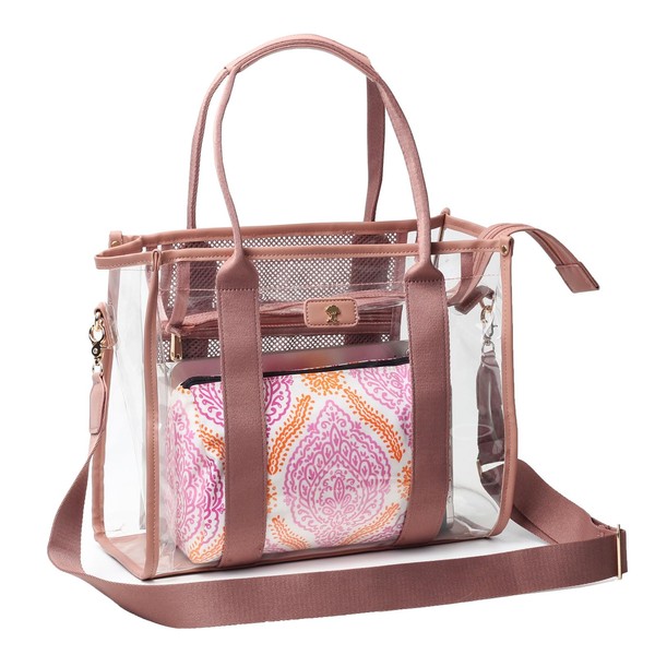 Large Clear Tote Bag Stadium Approved for Stadium Events Transparent