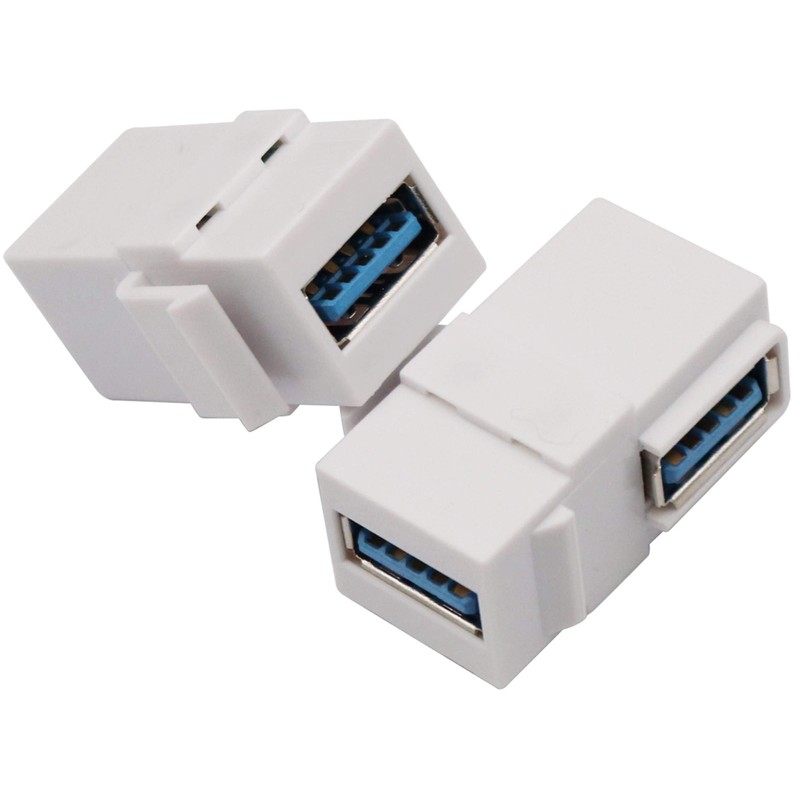 AAOTOKK Right Angle USB 3.0 Keystone Coupler 90 Degree USB