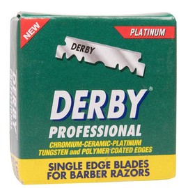 Single Edge Razor Blades Pack of 100 Premium Stainless Steel Derby Treet Shark Blades for Smooth Daily Grooming - Comfortable and Precision-Focused:_derby green professional 100