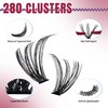 Mayhug Lash Clusters Kit 280Pcs Lash Extension Kit Individual Wispy