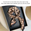 YSDYY 2 pieces leopard print square scarf, retro printed silk