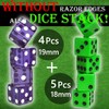 Dice Stacking Cup(Blue) Set with 4 Pcs 19mm(Purple) and 5