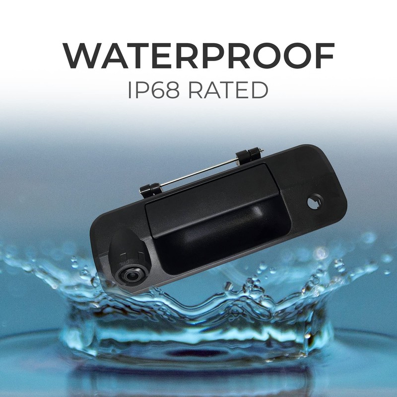 Master Tailgaters Black Tailgate Handle with Backup Camera Replacement for