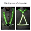 LED Reflective Safety Vest Adjustable USB Rechargeable Vest Warning Vest