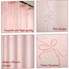 Luxape Bow Shower Curtain, Coquette Handcrafted Bow Tie Bath Curtain