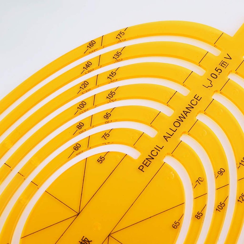 Zaagot K Resin Ellipses Drafting Templates Large Isometric Ruler Measuring