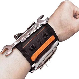 Magnetic Wristband for Tools - Heavy Duty, 15 Strong Magnets, Adjustable Strap Gift for Handymen, Builders, Woodworkers, DIY Lovers - Gifts for Dad, Husband, Tool Lovers