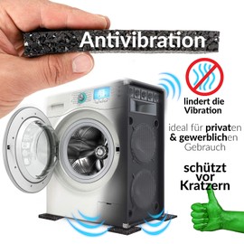 ANRO Antivibration Mat Building Protection Mat Non-Slip Mat Fall Protection Mats Patio Pads Rubber Black 100 x 100 x 10 mm - Set of 10