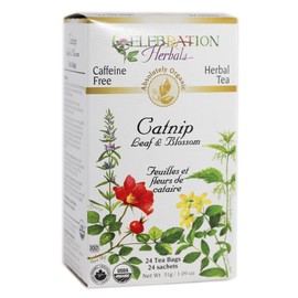 Celebration Herbals Organic Catnip Leaf and Blossom Tea Caffeine Free -- 24 Herbal Tea Bags