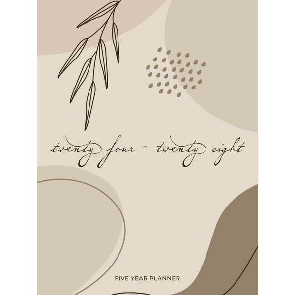 5 Year Monthly Planner 2024-2028 | Large | Boho: Calendar