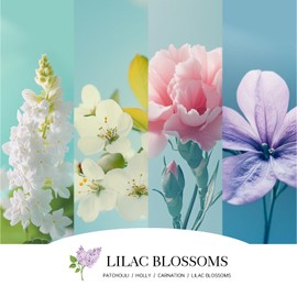 Lilac Blossom Candles, Lilac Blossom Scented Candle, Mother's Day Candle Gifts for Women, Soy Candles for Home Scented, 7oz 50 Hours Burn, Home Décor