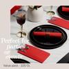 100-Pack Disposable Napkins With Pocket For Flatware, Red Napkins Paper