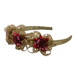 Headband w/Rosebuds (Sage Plum)