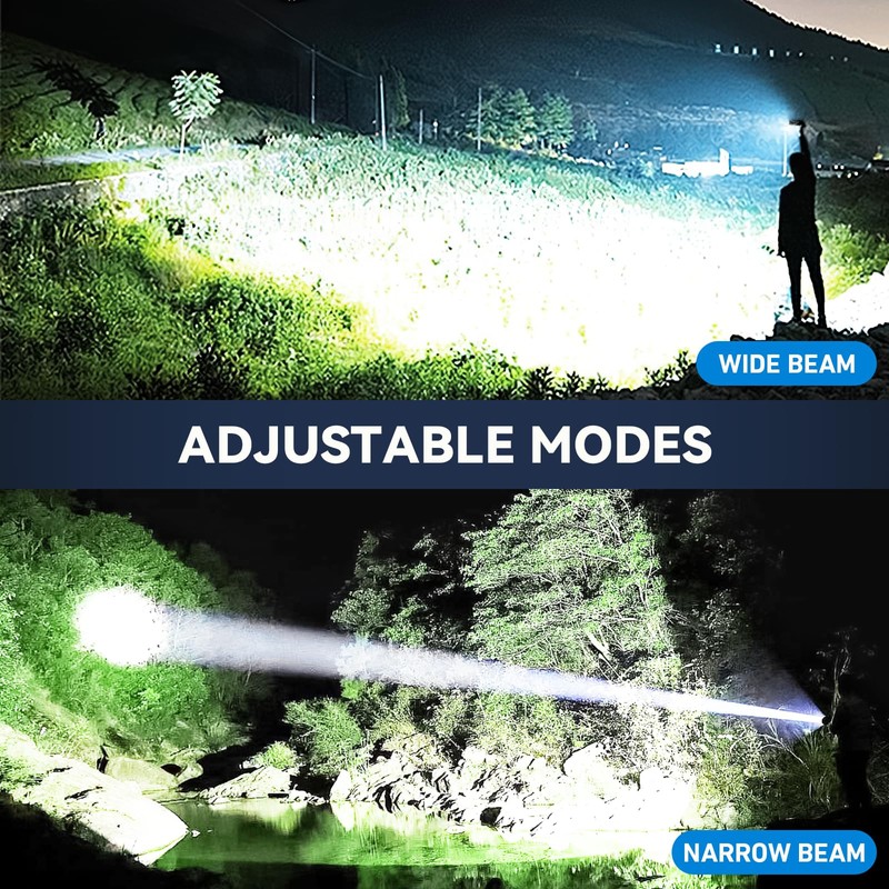 18FTRabbit Rechargeable Flashlights High Lumens 3 Packs, 99,000 Lumens Super