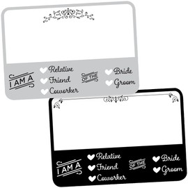 Avery Premium Wedding Guest Name Tags, No Lift No Curl, Black and Gray, 80 Handwriteable Name Stickers