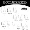 120 pcs Short Almond Nail Tips, 12 Sizes French Edge