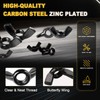 Siptenk 200PCS Black Wing Nuts, Metric & SAE Wingnuts 13