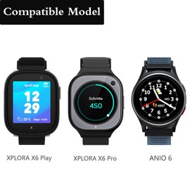 Harikiri Pack of 2 Woven Magnetic Bracelets Compatible with Xplora X6/X6 Pro/Anio 6, Breathable, Adjustable, Child-Friendly (Multi-Colour)