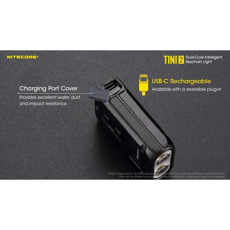 NITECORE TINI 2 Dual LED Rechargeable Keychain Light - 500