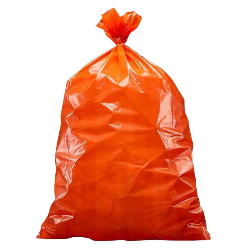 Plasticplace 55-60 gallon Trash Bags │ 1.2 Mil │ Orange