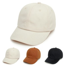 Sea Zaela Toddler Boys Baby Girls Baseball Hats Summer Caps Kids Baseball Caps Toddler Sun Hat Adjustable Size for 2-6 Y Beige+Caramel+Black