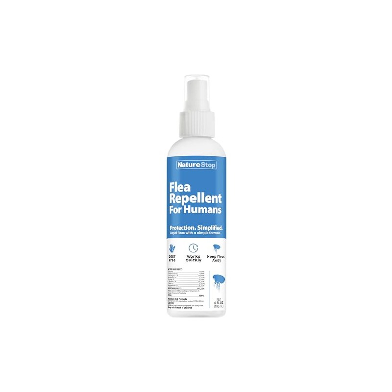 Flea Repellent Spray for Humans, DEET-Free Insect Repellent for Skin