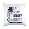 Eat Sleep Hockey Repeat Funny Mask Stick Ice Hokey Player