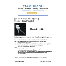 Twisted Tornado Crimp® 24kt. Russian Gold ULTRAPLATE® .024 3mm (Pk 50) Made in USA.