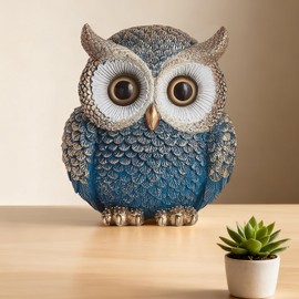 Baitiane Owl Statue Home Decor, Owls Figurine for Bookshelf