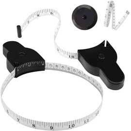 Cinta métrica telescópica automática, cinta métrica de 60 pulgadas (150 cm), cinta métrica retráctil autoajustable para el cuerpo de manera precisa de