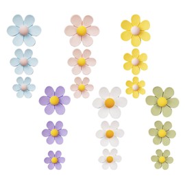 18 Pieces Flower Refrigerator Magnets, Magnetic Refrigerator, 3D Daisy Magnets, Colorful Refrigerator Magnets, Cabinet Accessories, Refrigerator Door Decoration