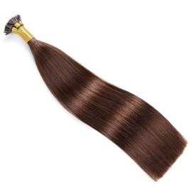 ALISY Human Hair I TIP Tip Extensions Remy Hair Color Wig Extensions 50pcs (16inch, 4#)