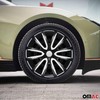 OMAC - Black White Gloss Hub Caps 16 Inch Set
