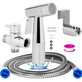 SADA Technologies Premium Quality, Leak Proof, Durable, Chrome Bidet Toilet Sprayer with 2 Modes, Now in a 2022 Modern Chrome Design with a 1.5m Explosion Proof Hose. Perfect for Personal Hygiene.