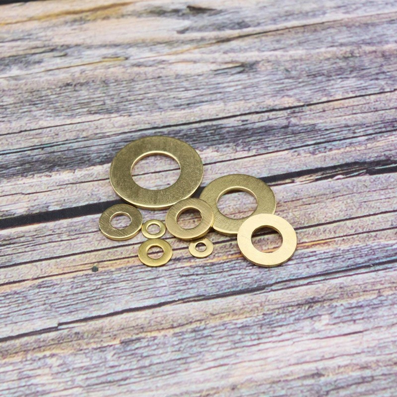 ECSiNG 180PCS Brass Flat Washer Assortment Set 8 Sizes M2