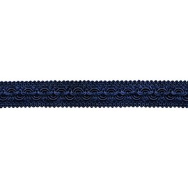 DÉCOPRO Vintage 1 Inch (2.5cm) Wide Dark Navy Blue Gimp Braid Trim Style# 0100SG Color: J3 - Evening Sky 9.1 Meters / 10 Yards