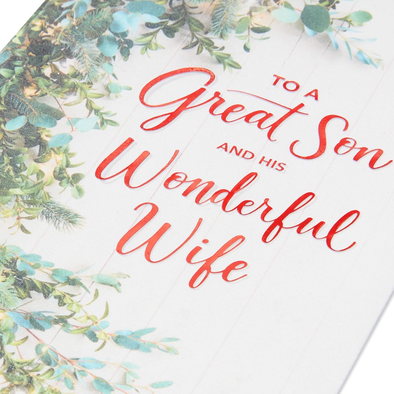 American Greetings Christmas Card for Son and Wife (Both so