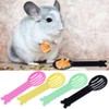DPWOUM 4Pcs Random Colour Hamster Pet Bath Spoon, Acrylic,Small Animals,