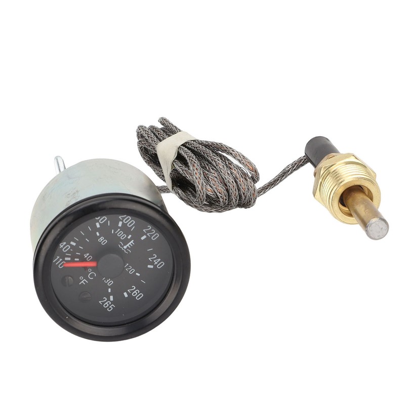Water Temperature Gauge with Sensor 52mm Dial Pointer Mechanical Water