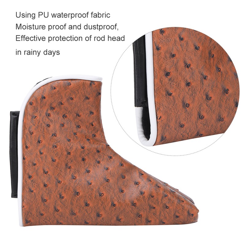 L Shape PU Leather Waterproof Thicken Lining Golf Putter Head