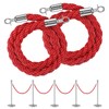 kaiyomi 2 Pack Red Hemp Braided Stanchion Rope, 5 Feet
