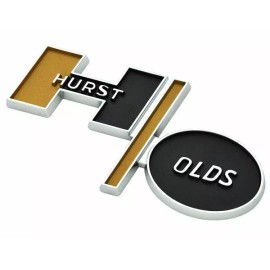 Hurst 1979 Hurst Olds Quarter Sail Panel Trunk Black Gold PLASTIC Emblem GM #22502152