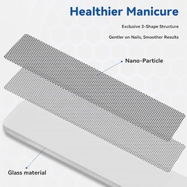 3 in 1 Nano Glass Nail File Set with Storage Case, Double Tempered Glass Fingernail File, Reusable Manicure Pedicure Tool, Professional Nail Shaping B