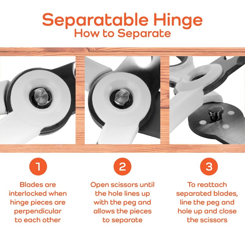 BambooMN Premium 4-in-1 Kitchen Shears - 10 Sets, White &