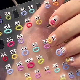 Stick-on Monster Self Gel Nail Art Sticker Small Design Deco Pedicure Manicure Material Set / 붙이는 몬스터 셀프 젤 네일 아트 스티커 작은 디자인 데코 패디큐어 매니큐어 재료 세트