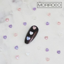 Moriroco Glitter Mini Heart Nail Parts 50-Pack Nail Supplies Nail Art Nail Stones / 모리로코 글리터 미니하트 네일파츠 50개입 네일재료 네일아트 네일스톤